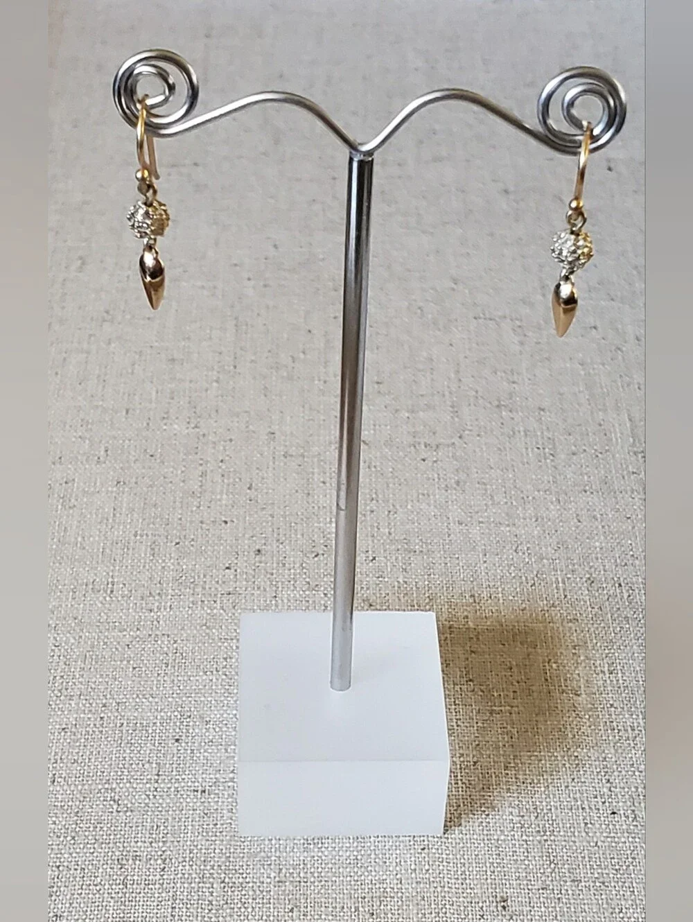Retired ​Stella & Dot Renegade Mini Drop Dangle Earrings Gold & Pave